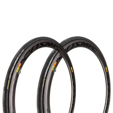 CONTINENTAL COMP ATTACK 700x22c (Front) / FORCE 700x24c (Rear) Tubular Tyre Set 0