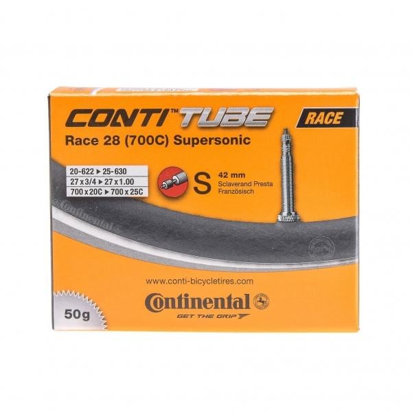 Continental Race 28 Supersonic 700 x 20-25c Road BIke Inner Tube Presta 42mm 