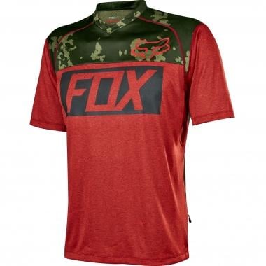 Maillot FOX INDICATOR PRINT Manches Courtes Rouge FOX Probikeshop 0