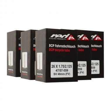 Kit di 6 Camere d'Aria RED CYCLING PRODUCTS 26x1,75/2,125 Presta 48 mm 0