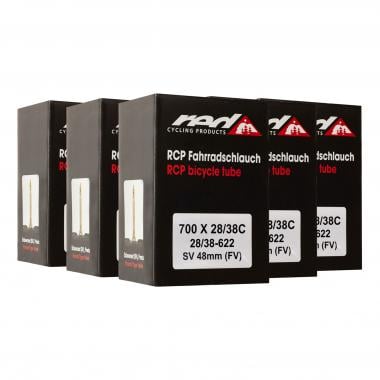 Lot de 6 Chambres à Air RED CYCLING PRODUCTS 700x28/38 / 29x1,10/1,50 Presta 48 mm RED CYCLING PRODUCTS Probikeshop 0