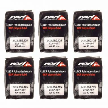 Kit di 6 Camere d'Aria RED CYCLING PRODUCTS 24x1,75/ 2,125 Schrader 40 mm 0