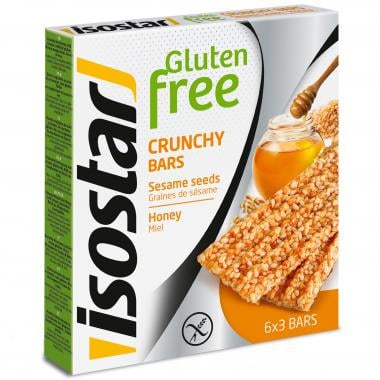 ISOSTAR CRUNCHY Pack of 3 Energy Bars Gluten-Free (27 g) 0