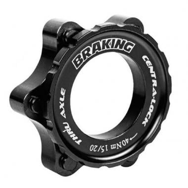 BRAKING Center Lock &gt; 6 Bolts Adaptor for 15/20 mm Thru Axle Black 0