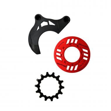 MIRANDA E-Chainguard Nut Set with 14-Tooth Sprocket and Chain Guide for BOSCH GEN2 Red 0