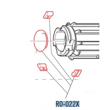 Wartungsset 3 Sperrklinken und Feder für Freilaufkörper FULCRUM Rennrad Shimano HG #R0-022X 0