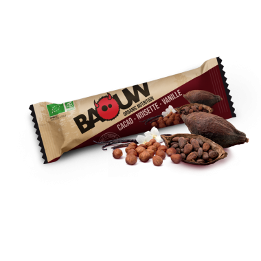 Barretta Energetica BAOUW! BIO Gusto Frutta (Cacao - Nocciola - Vaniglia) 0