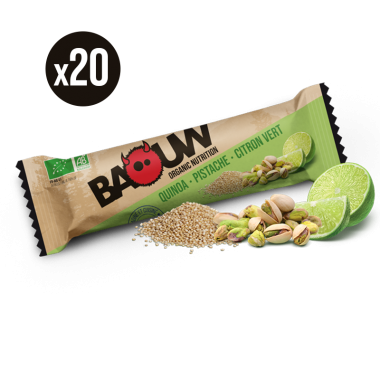BAOUW! BIO Pack of 20 Energy Bars Quinoa/ Pistachio/Lime 0