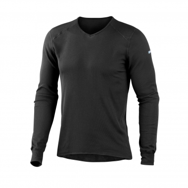 ODLO WARM Long-Sleeved T-Shirt V-Neck Black 0