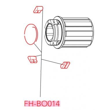 Wartungsset 3 Sperrklinken und Feder für Freilaufkörper CAMPAGNOLO #FH-BO014 0