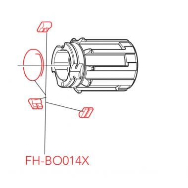 Wartungsset 3 Sperrklinken und Feder für Freilaufkörper CAMPAGNOLO #FH-BO014X 0