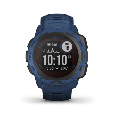 GARMIN INSTINCT SOLAR GPS Watch Tidal Blue 0