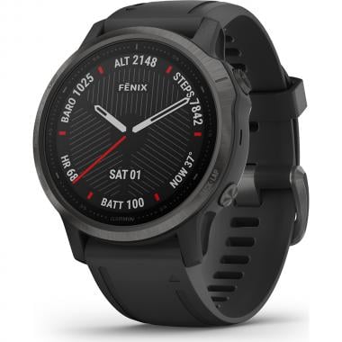 GPS-Uhr GARMIN FENIX 6S Saphir Carbon Grau Armbandfarbe Schwarz 0