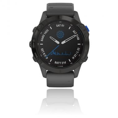GPS-Uhr GARMIN FENIX 6 Pro SOLAR Schwarz Armbandfarbe Grau 0